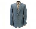 Blue sports coat, bron shirt and tie, cuff links belonging to character Don Draper sold at Mad Men auction.