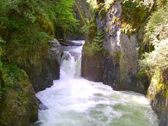 Waterfall at Englishman River Falls Provincial Park.