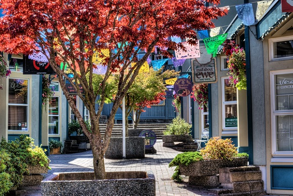 Entrance to old city quarter in Nanaimo.