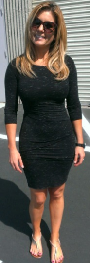 Brandi Passante in a little black dress.